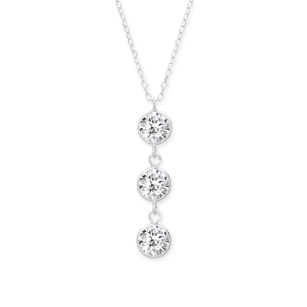 Picture of Silver CZ Earring, Pendant & Ring Set