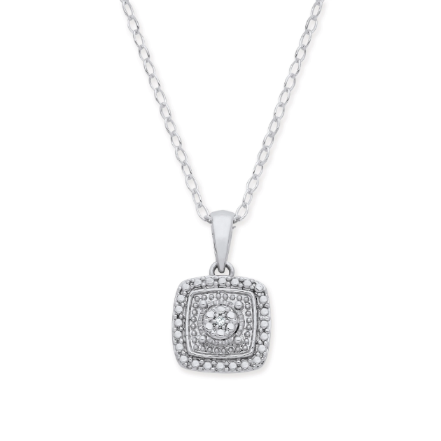 Picture of Silver Diamond Set Pendant