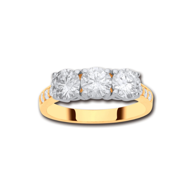 Picture of 9ct Gold 1.0ct Triology Ring