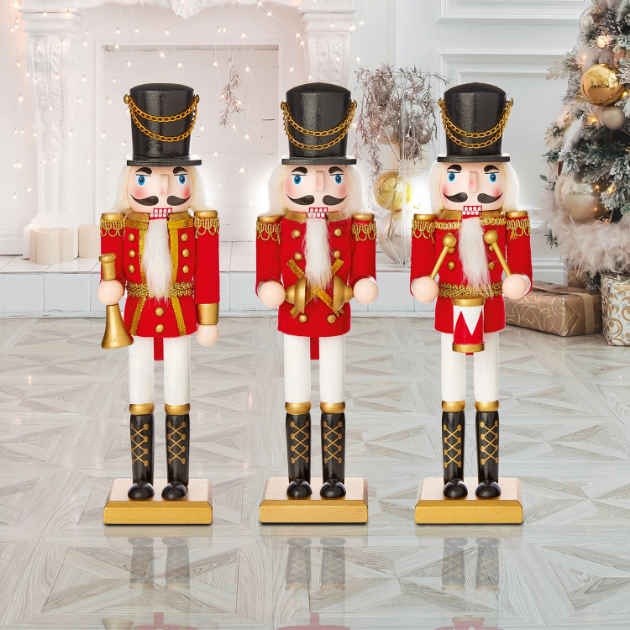 Picture of Set of 3 30cm Soldier Nutcrackers