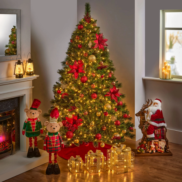 Picture of 7ft Red & Gold Tree Set