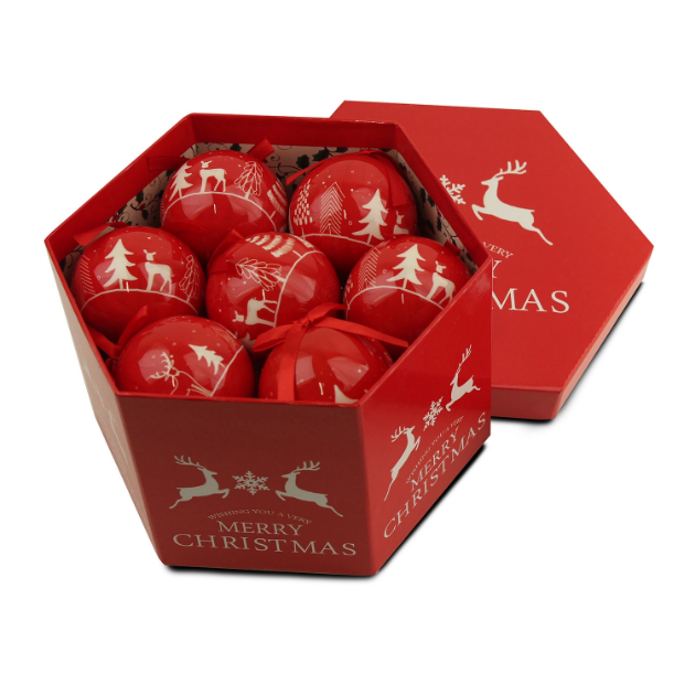 Picture of 14pce Red / White Reindeer Baubles