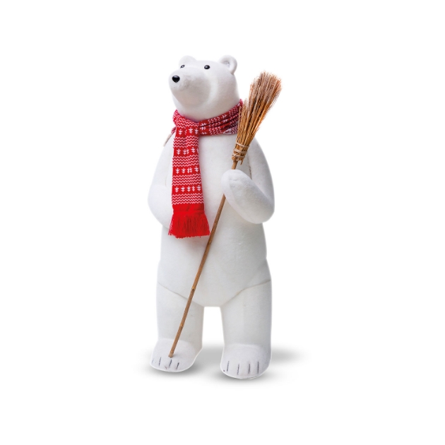 Picture of 1m Large Bear with Broom