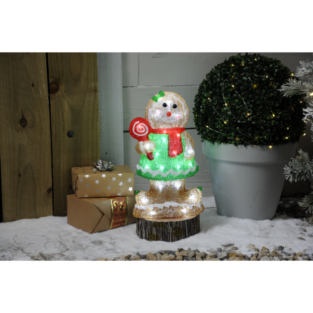 Picture of 36cm Lit Acrylic Gingerbread