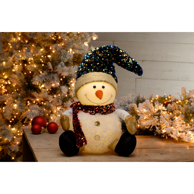 Picture of 65cm Lit Sequin Hat Snowman