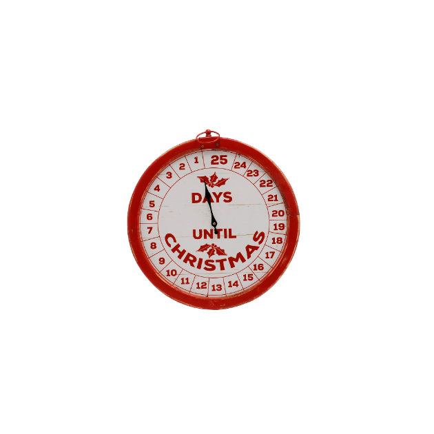 Picture of 36cm Clock Coundown Advent