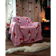 Picture of Christmas Gonk Fleece Throw - Pink