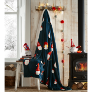 Picture of Christmas Gonk Fleece Throw - Navy