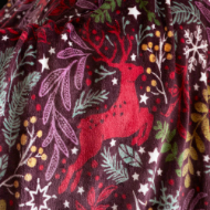 Picture of Winter Stag Fleece Throw - Berry