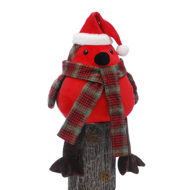 Picture of 38cm Tartan Robin Red Breast Door Stop