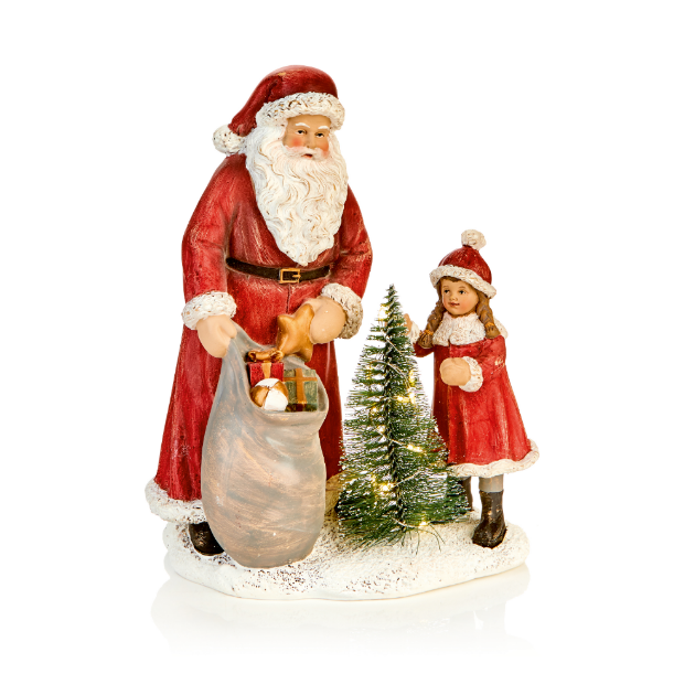 Picture of 22cm Lit Santa with Child