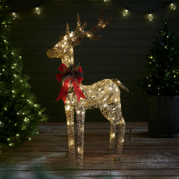 Picture of 130cm Gold Glitter Reindeer