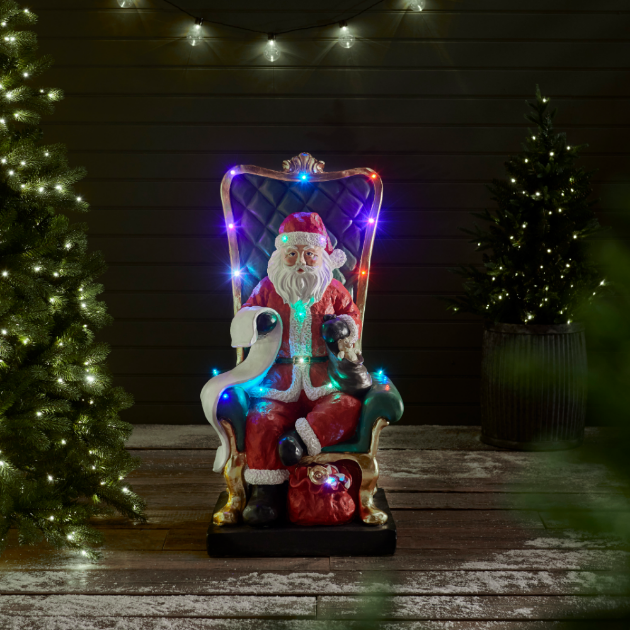 Picture of 110cm Sitting Santa With LED