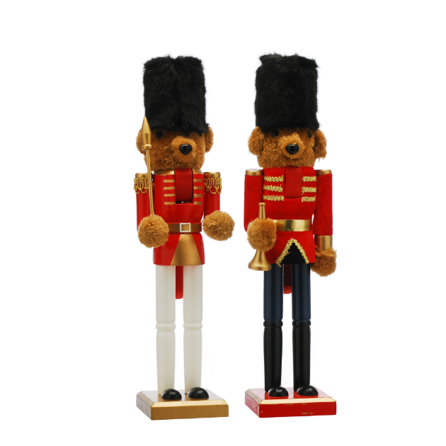 Picture of Pair of 38cm Brown Bear Nutcrackers