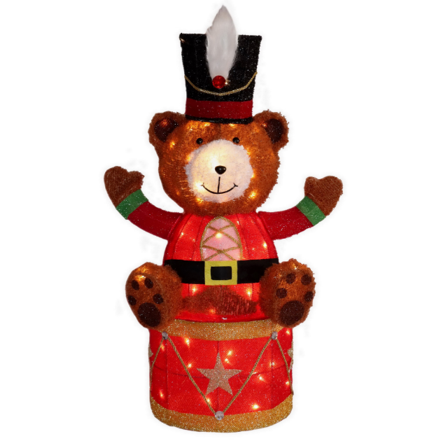 Picture of 3D Fabric Christmas Bear with LED's