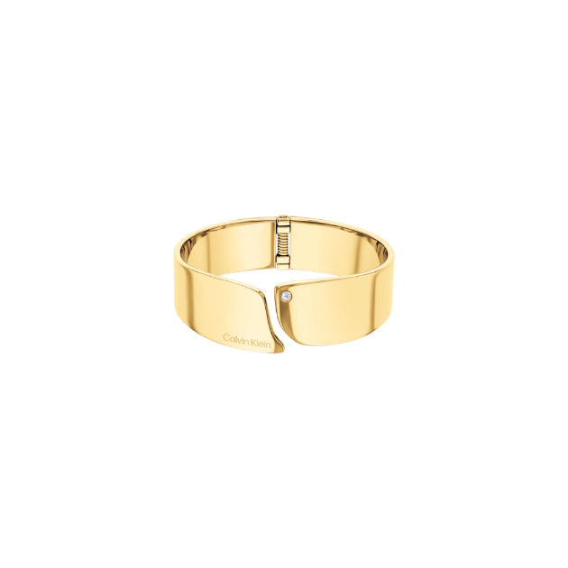 Picture of CK Ladies Gold Plated Hinged Bangle