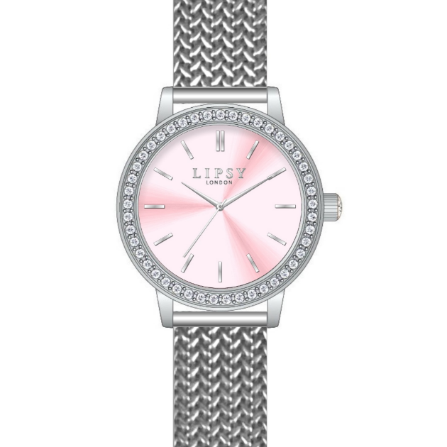 Picture of Lipsy Pink Dial,Crystal Surround Watch