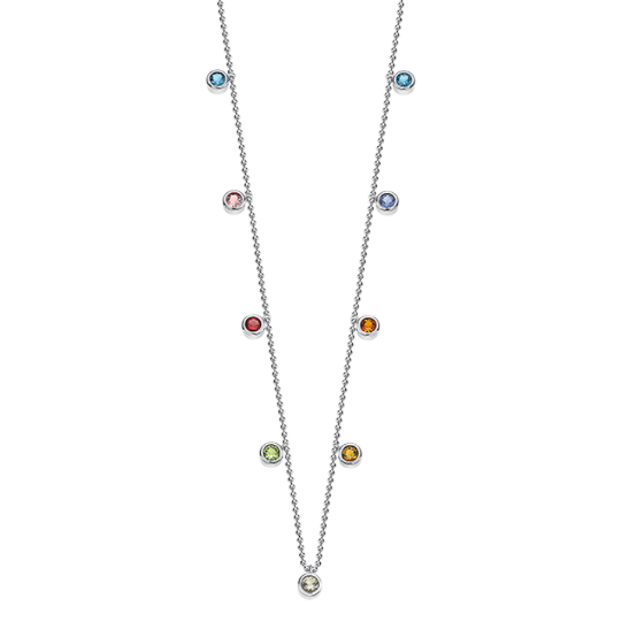 Picture of Lotus Spaced Multicolour CZ Necklet