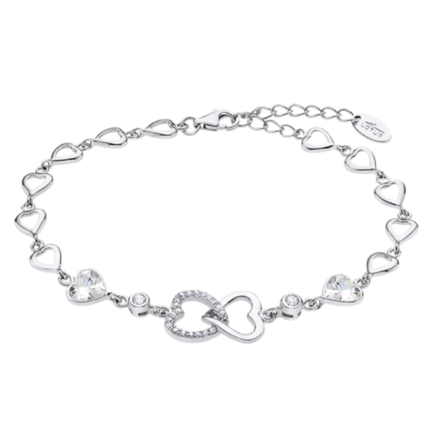 Picture of Lotus  CZ Heart Bracelet