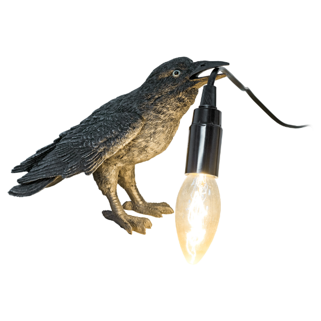 Picture of Crow Holding Bulb Lamp