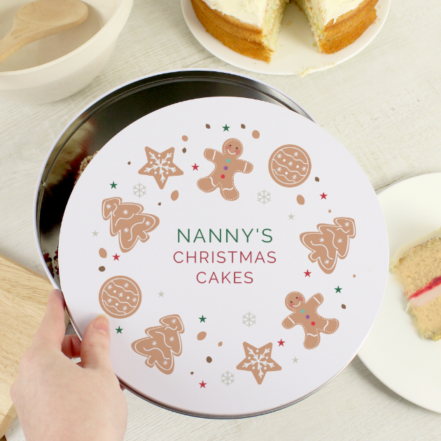 Picture of Personalised Christmas Cookies Cake Tin