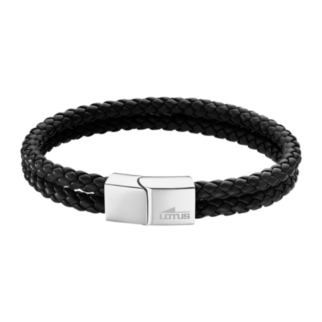 Picture of Lotus Steel, Leather Bracelet