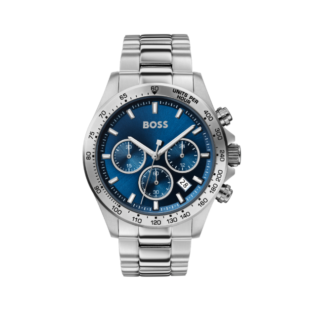 Picture of Boss Blue Dial Chrono Steel Bracelet