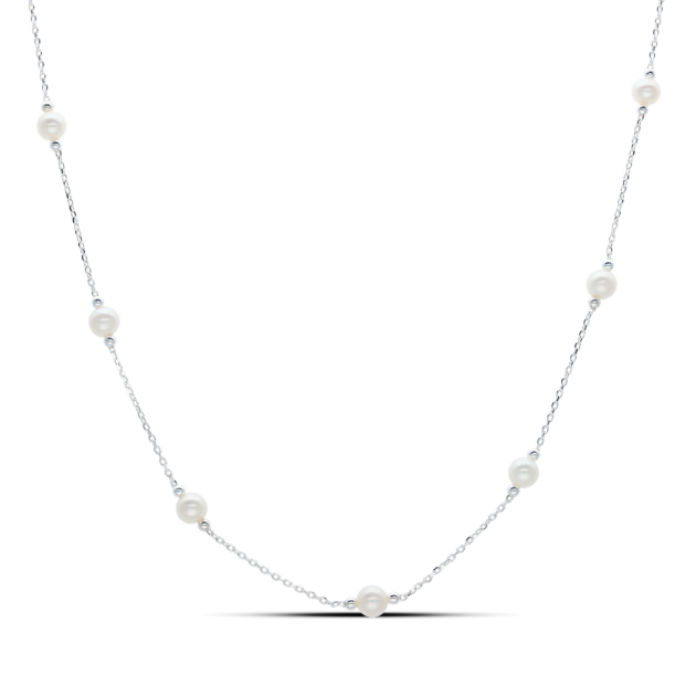 Picture of Silver Sim Pearl Set Necklet