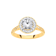 Picture of 9ct Gold 1.25ct L'Amour Halo Ring