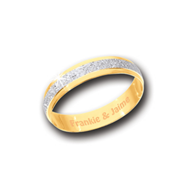 Picture of 9ct Gold 4mm Frosted Wedding Ring