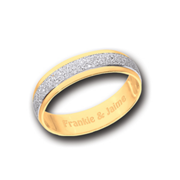 Picture of 9ct Gold 6mm Frosted Wedding Band