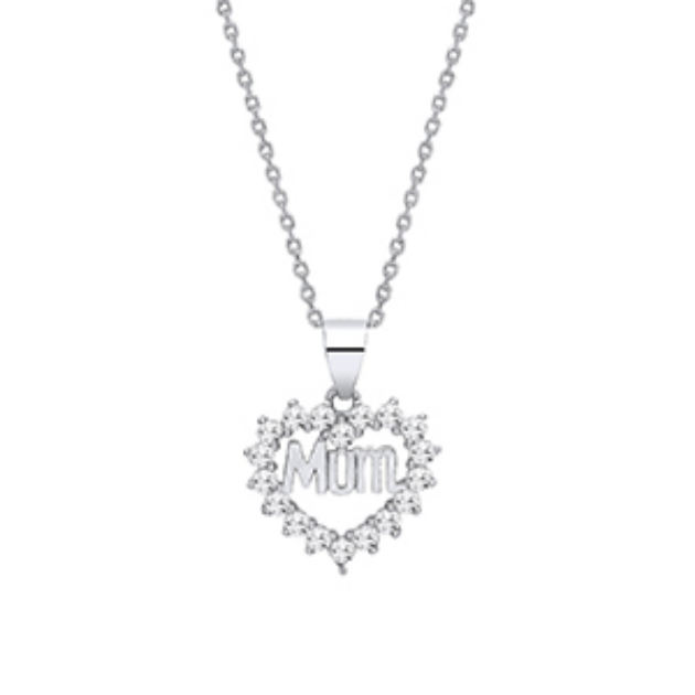 Picture of Silver CZ Mum Pendant 