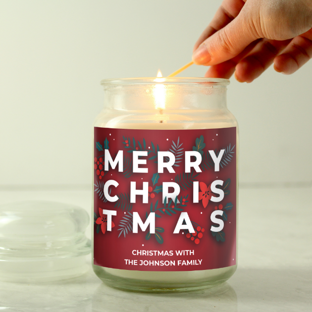 Picture of Personalised Christmas Large Candle Jar