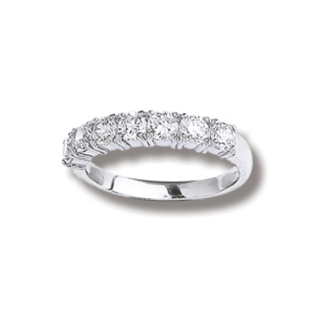 Picture of All CZ Set Half Eternity Ring