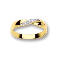 Picture of 9ct Twist Gold Diamond Set Ring