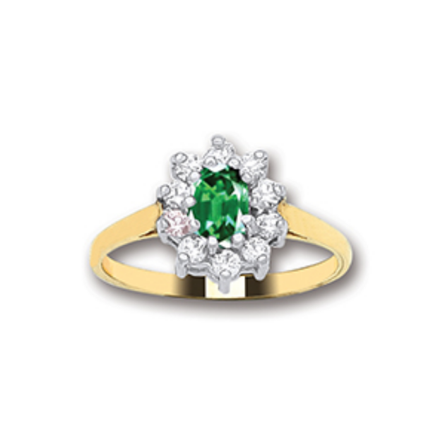 Picture of ROYAL OVAL CZ CLUSTER RING