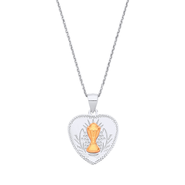 Picture of Silver Heart, Gold Plated Chalice Medal