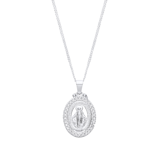 Picture of Silver CZ Miraculous Medal