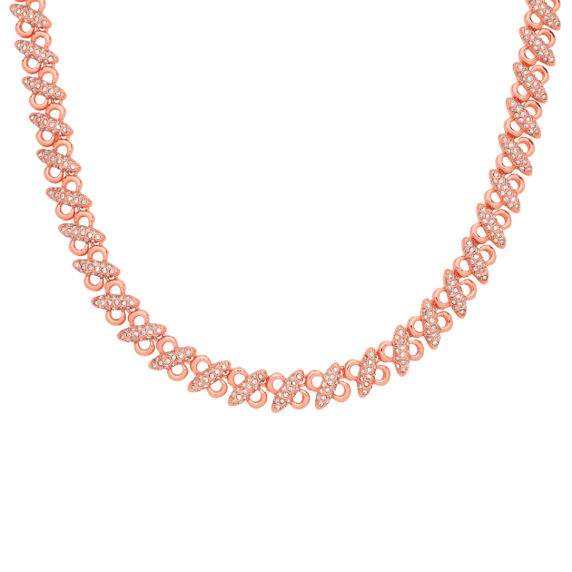 Picture of Cristallo Rose Crystal, XO Necklet