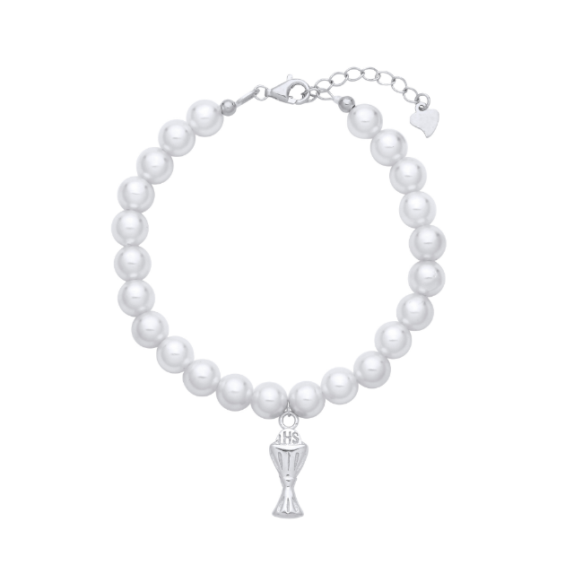 Picture of Silver Chalice Sim Pearl Bracelet 