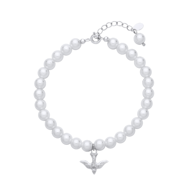 Picture of Silver Dove Sim Pearl Bracelet 